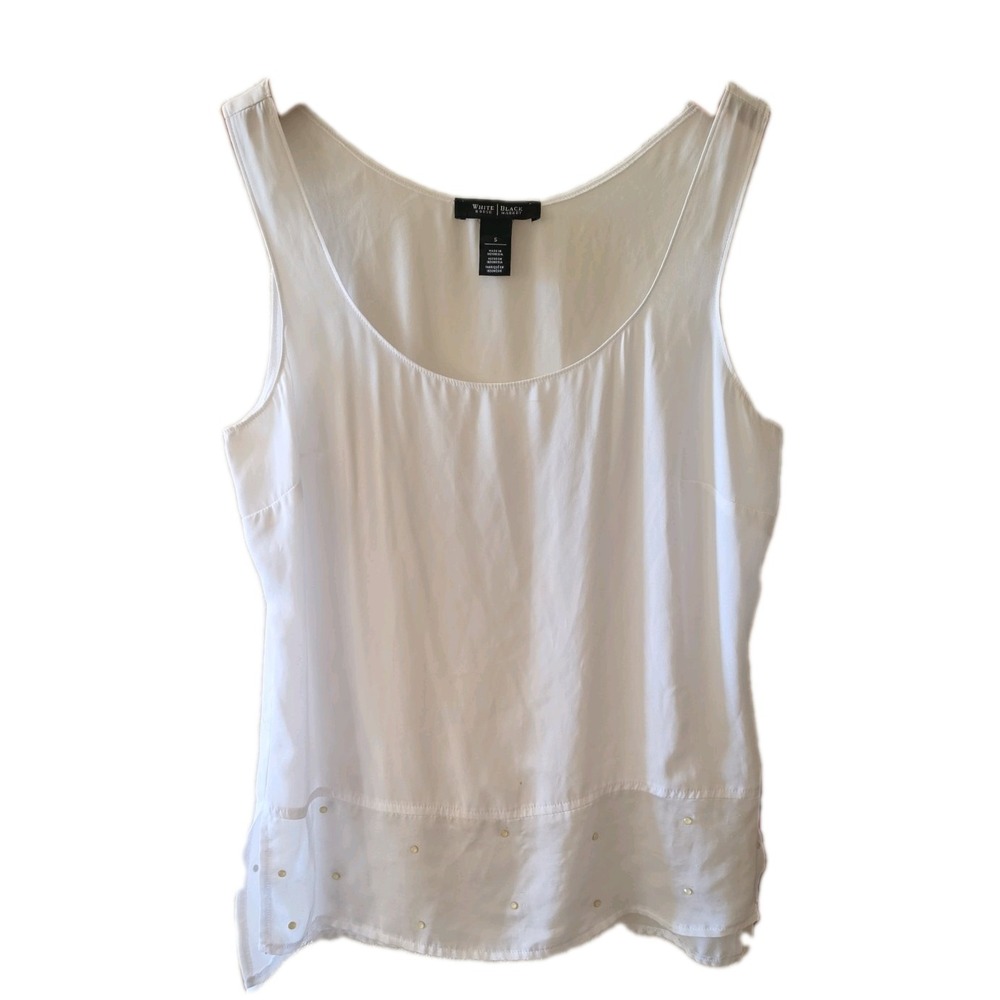 White House Black Market Tank Top Women's Sz S white  Sleeveless Careerwear